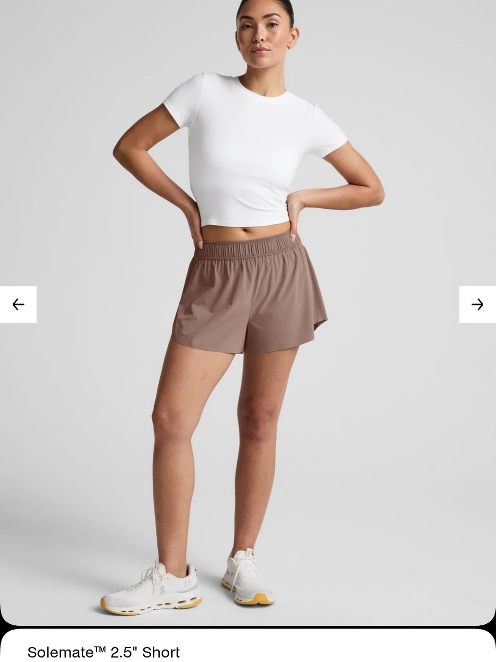 Beyond Yoga Solemate 2.5" Women's Athletic Shorts — Taupe